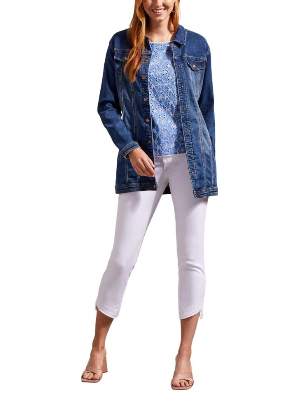 Women's Classic Fit Comfort Stretch Denim Jacket (Regular and Extended Lengths)